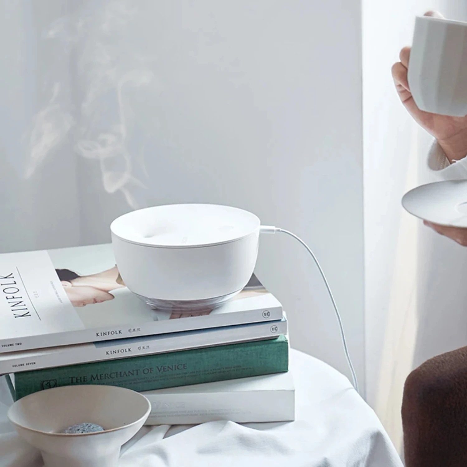 500ML 空気加湿器 オイルディフューザー エッセンシャルオイル USB クールミスト