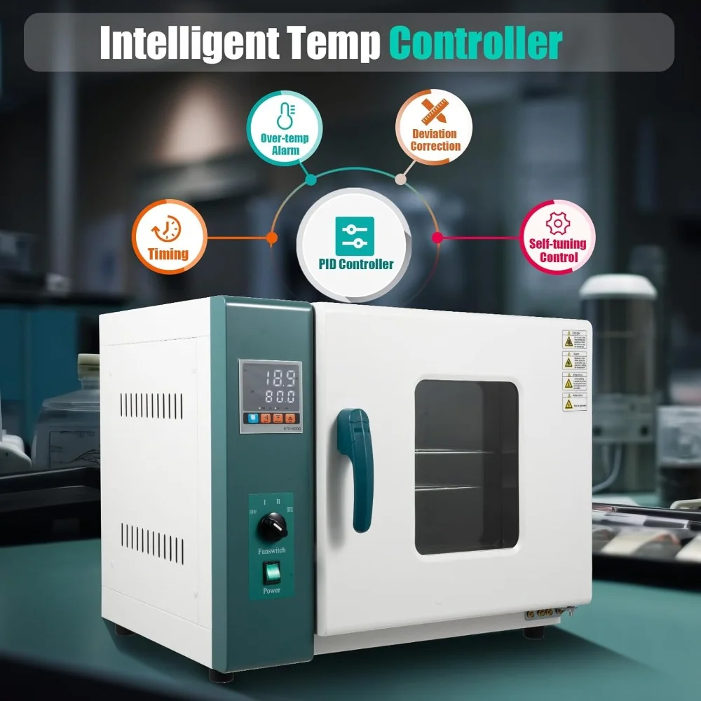 Electric Blast Drying Oven 45L Laboratory Oven PID Digital Temperature Controller 110V 1000W Horizontal Airflow Drying