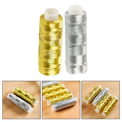 For DIY Knitting Gold And Silver Embroidery Thread Bright Handmades Patchwork Home Sewing Machine Sewing Threads