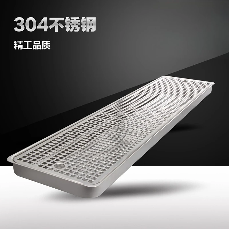

80Cm rectangular tray 304 stainless steel beer machine accessories bar craft beer machine wine column dripping tray