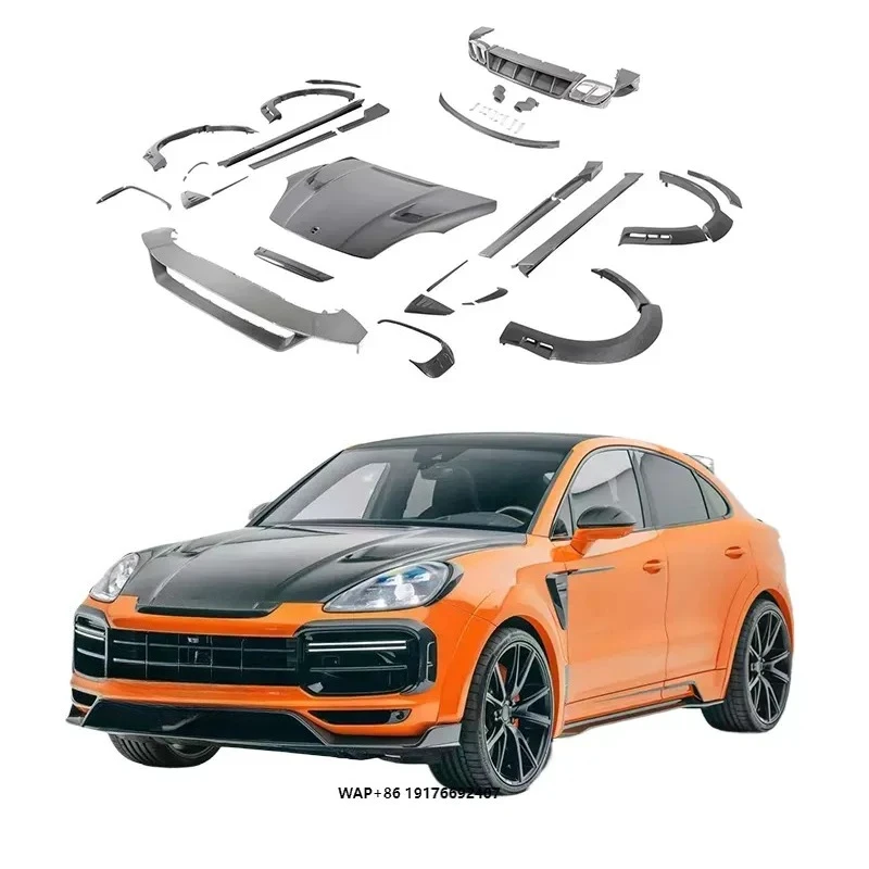 High Quality MSY Style Carbon Fiber Body Kit forPorsche Cayenne Coupe Turbo M-Style Front Lip Side Skirts Wheel Eyebrow