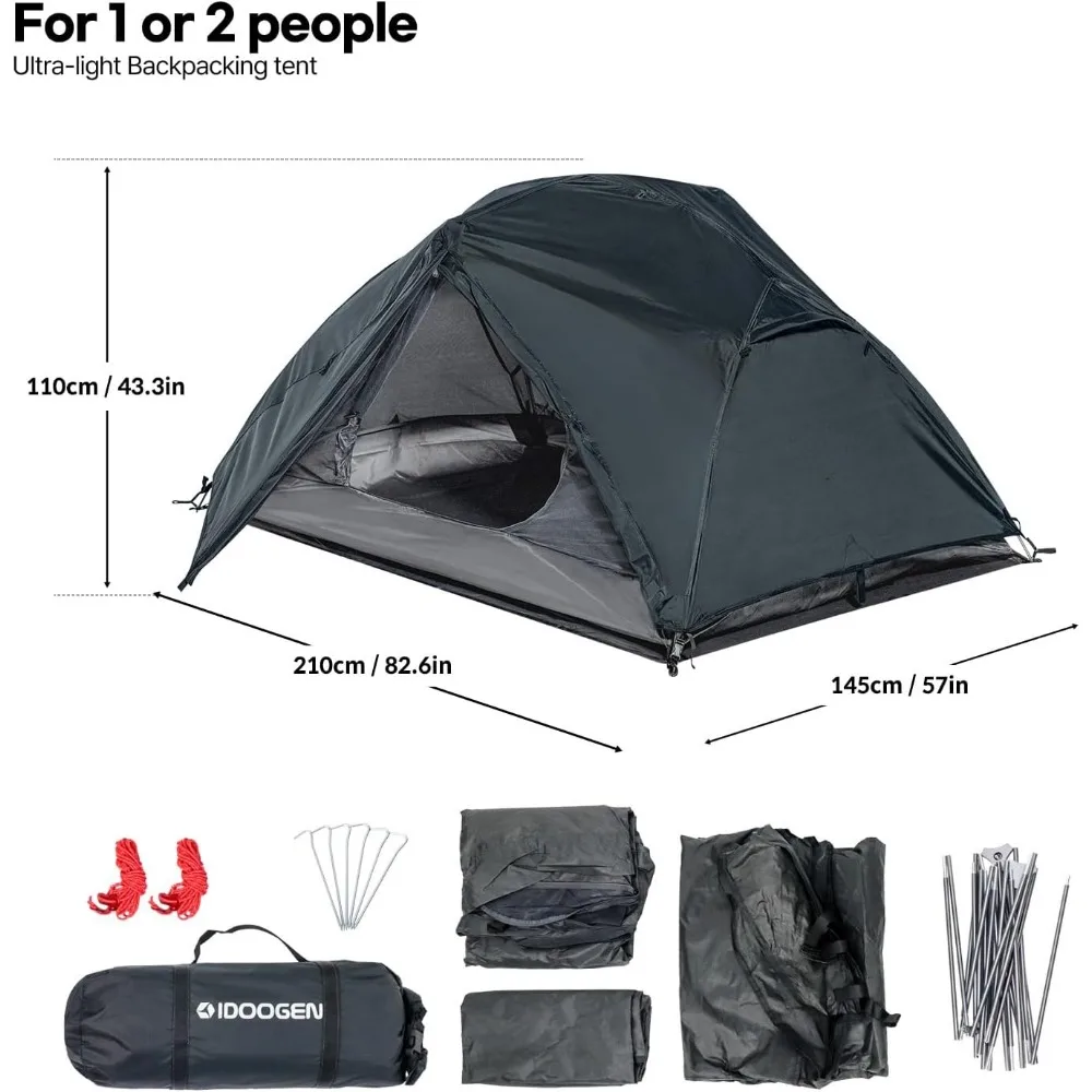 Imagem -04 - Barraca de Acampamento Impermeável Tenda Leve Fácil de Configurar Double-layer 12 Pessoa