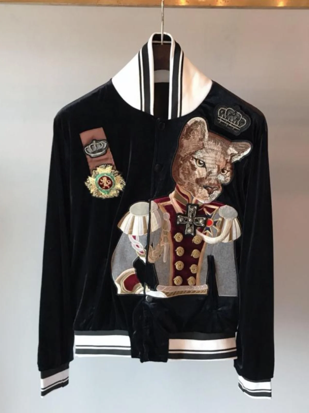 Fashion Autumn Winter Men\'s Women\'s Jackets Slim-Fit Embroidered Long Sleeve Jackets Stand Collar Baseball Uniform Jacket Coats