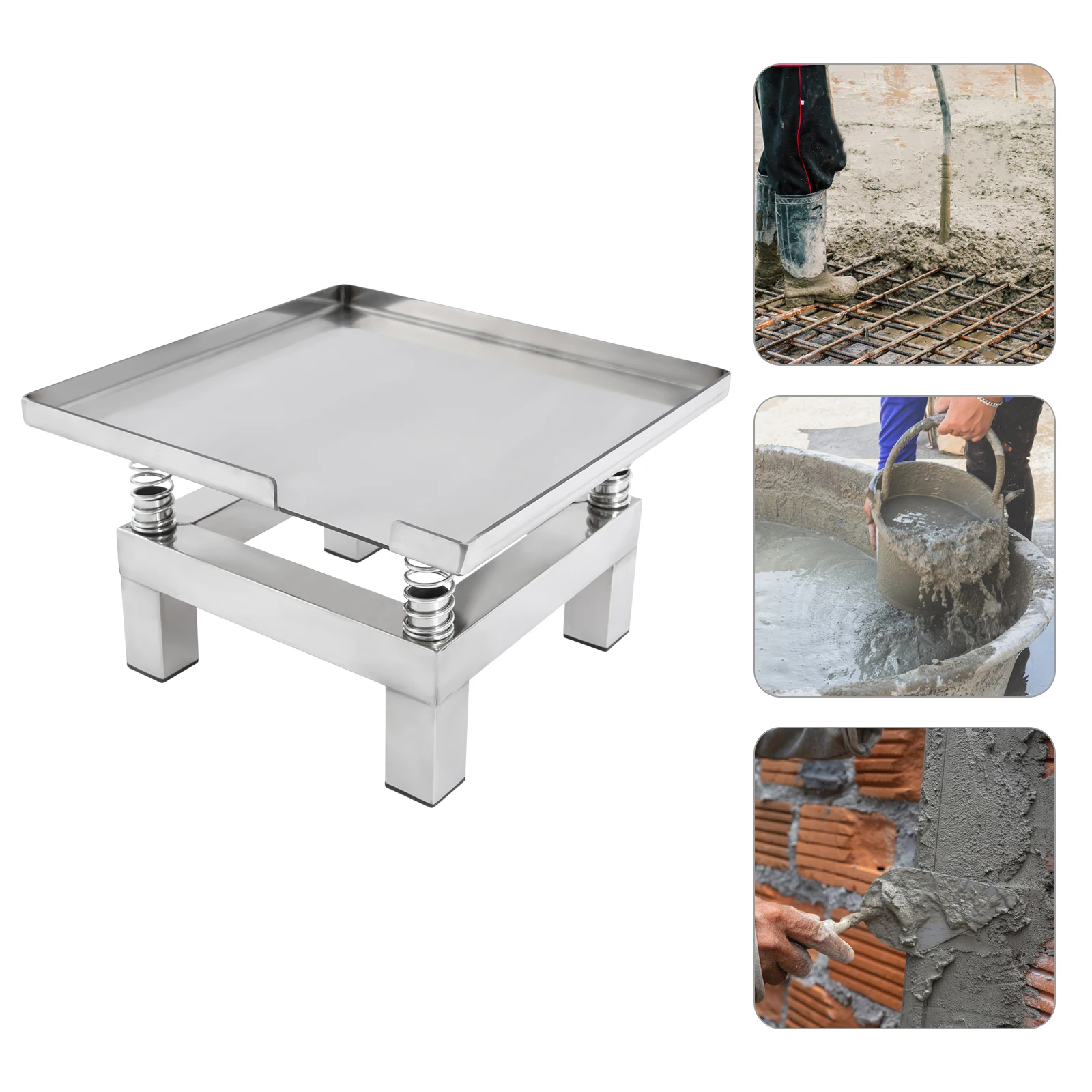 Table vibrante pour béton 3000-3600 tr/min 50W 22lbs Plateforme vibrante en acier inoxydable grande capacité Vibration efficace