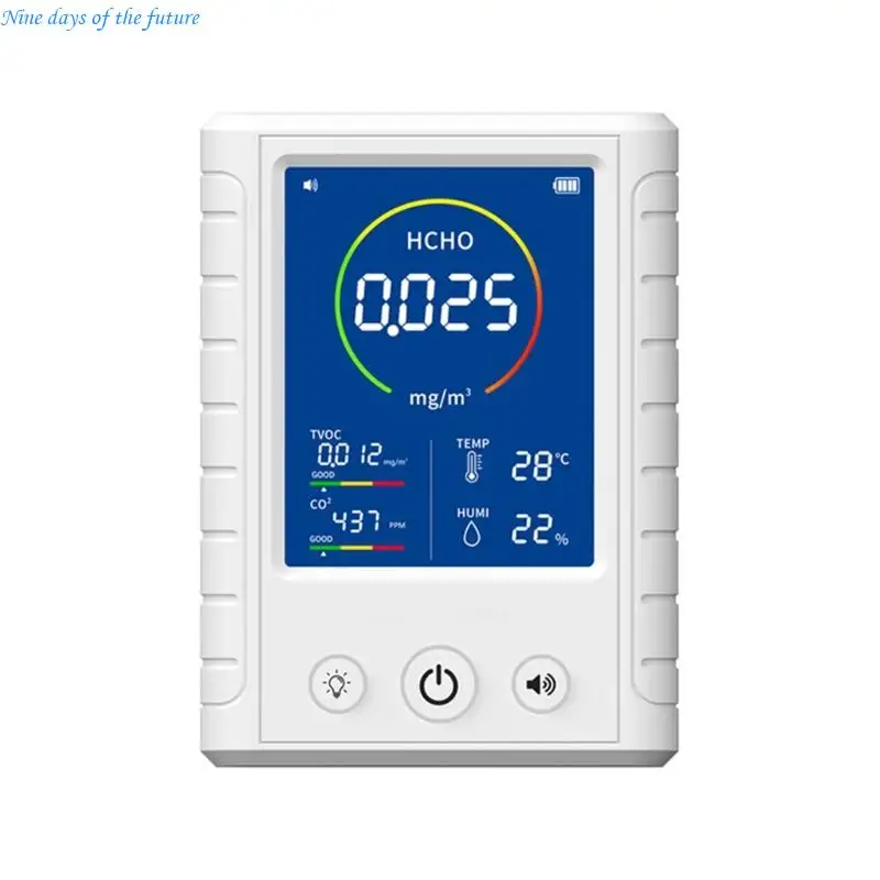 正確な空気品質モニター-co2-検出器監視家庭用大型ディスプレイ-e65a