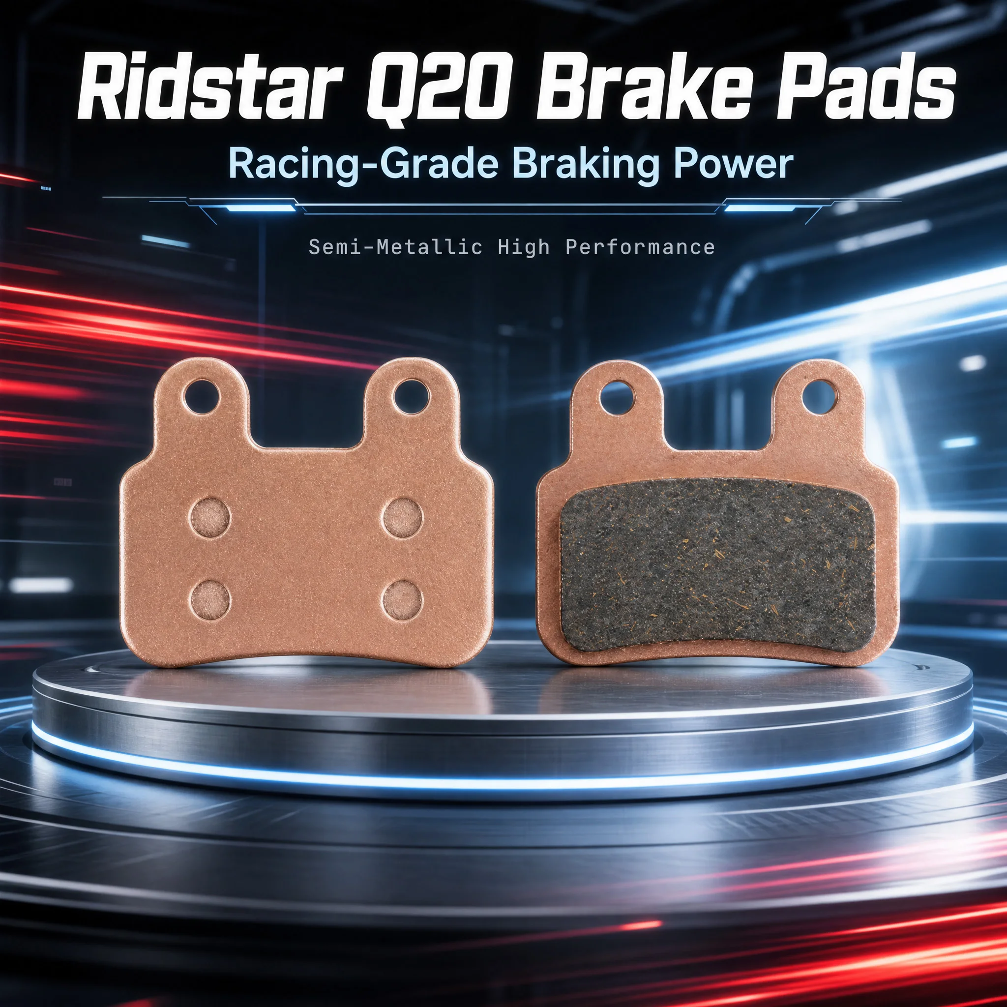 Semi Metallic Bicycle Brake Pads for Ridstar Q20 Q20 Pro H26 Pro YVY K20 K20 Pro KTET XD-KL.BS