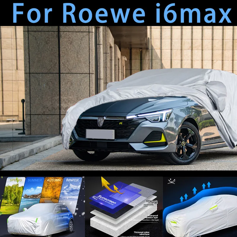 Voor Roewe i6max Outdoor Bescherming Volledige Autohoezen Sneeuwhoes Zonnescherm Waterdicht Stofdicht Exterieur Autohoes bescherming