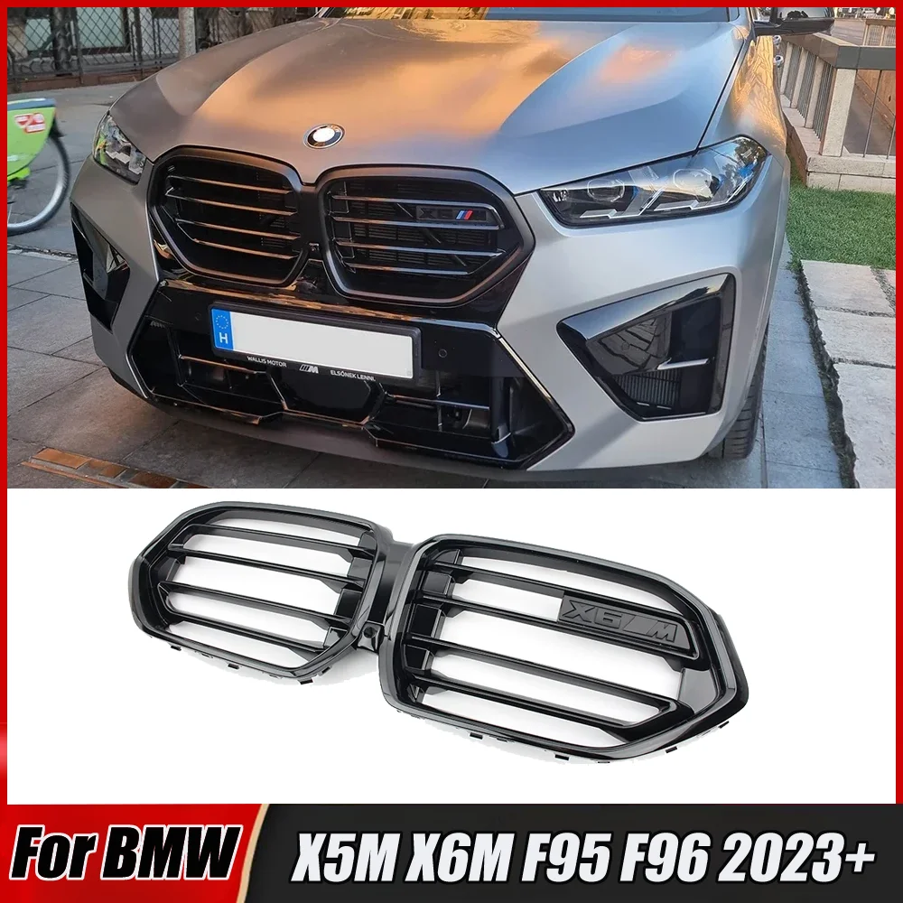 For BMW X6 G06 2023+/ X5M F95 X6M F96 M60i M50D XDrive30d xDrive30i 40i Car Front Radiator Kidney Grille Bumper LCI Hood Grille