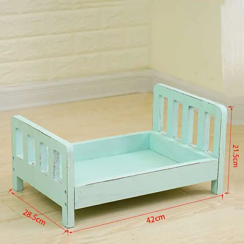 Ins Newbaby Photography Props Studio Takes Pictures Hundred Days Baby Photo Wooden Bed Newborn Photography Props