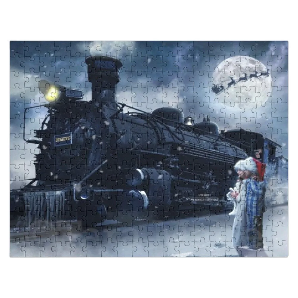 

train polar express background Jigsaw Puzzle Wooden Jigsaw Puzzles For Adults Custom Child Gift Custom Wooden Puzzle Name