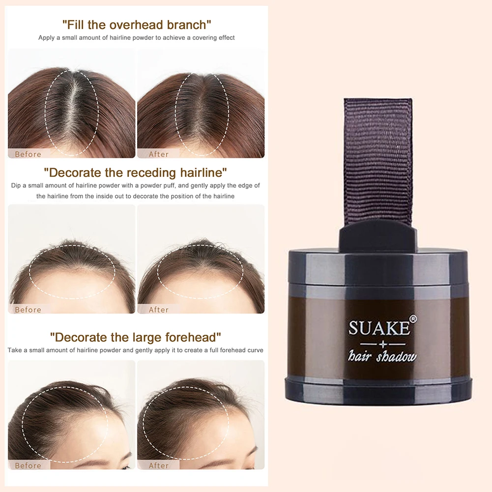 

Natural Hairline Powder With Puff Quick Root Touch-Up Waterproof Hair Root Concealer For Thinning Hair Hairline Cosmetics