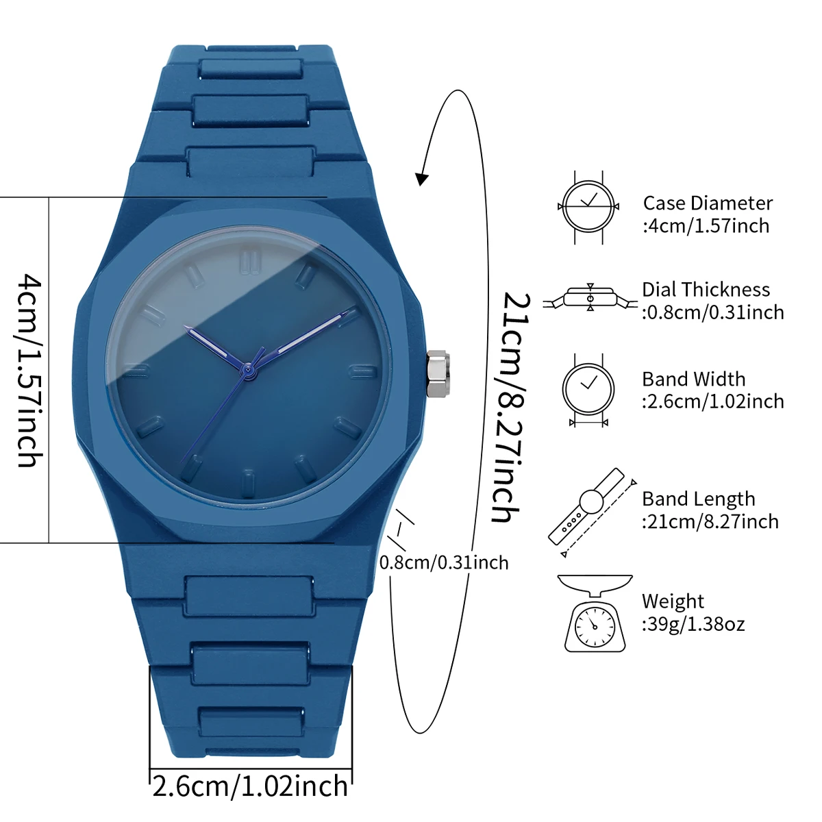 1/3PCS 남성 비즈니스 패션 플라스틱 밴드 남성용 쿼츠 손목시계 세트 심플 다이얼 시계 남성용 시계（상자 없음）