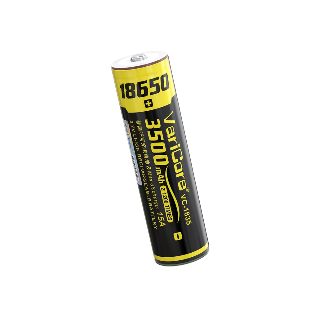 New VariCore 3500mAh 18650 3.7V Lithium Rechargeable Battery with PCB Protection Board for Flashlight Batteries