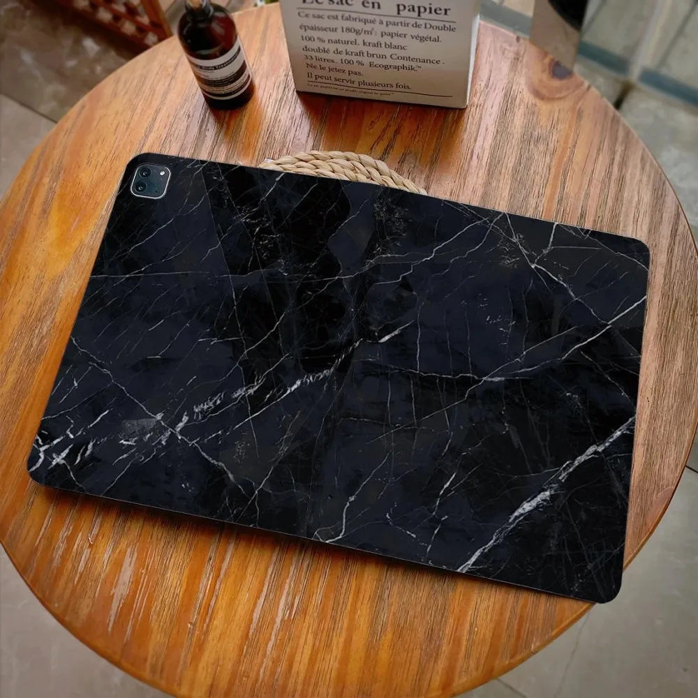 حافظة لجهاز ipad سوداء من الرخام لهواتف Air 4 5 10.9 iPad Pro 11 2020 10.5 مع حامل قلم رصاص 10.2 8 7th 12.9 2021 Mini 6 iPad