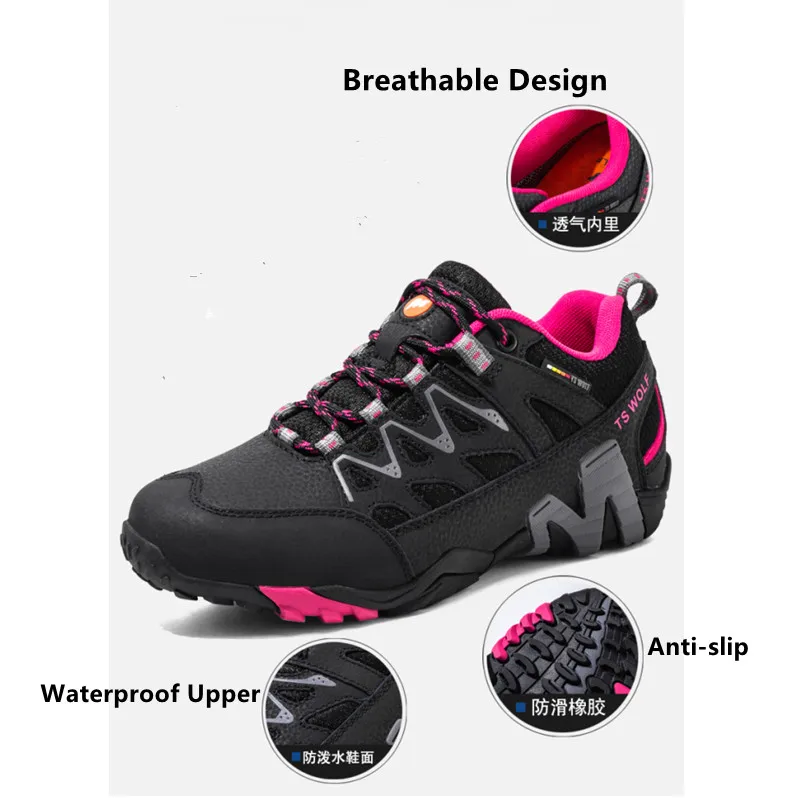 Sneakers Women Hiking Shoes Comfortable Mountain Shoes High Quality Female Climbing Footwears Outdoor Sports Trainer  Anti-slip