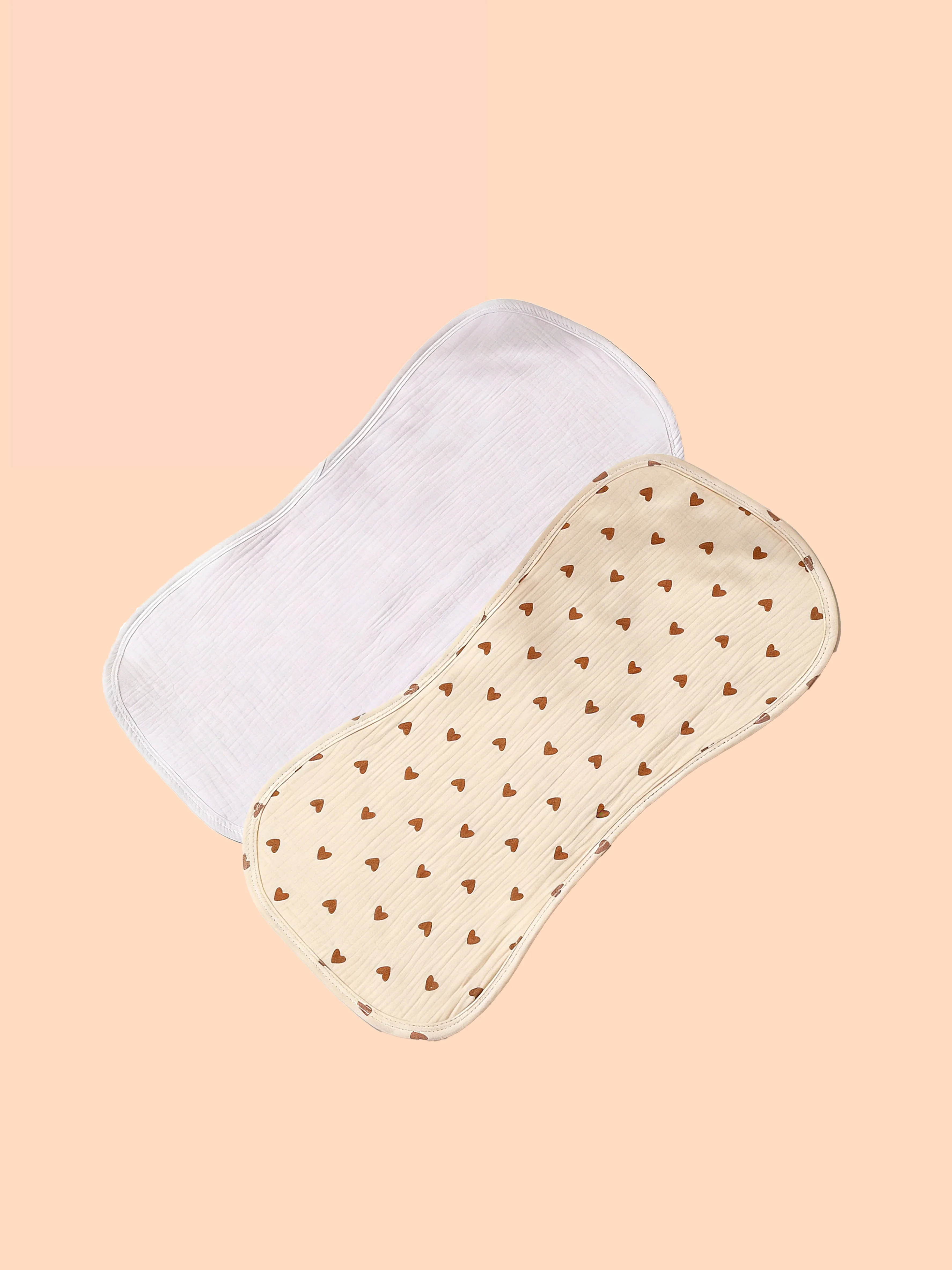 6 Layer Cotton Muslin Burp Cloth 2 Pack Ultra Soft Absorbent Stylish Design Baby Burping Cloth