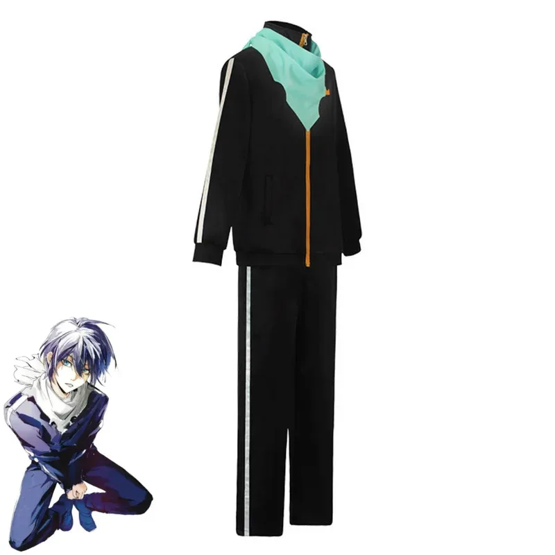 

2025 yiyi2025yiyiАниме Noragami Yato Косплей Костюм Черный Спортивный Костюм Топы Пальто Брюки Шарф Униформа Парик Взрослый Мужчина Женщина Ежедневно Лей