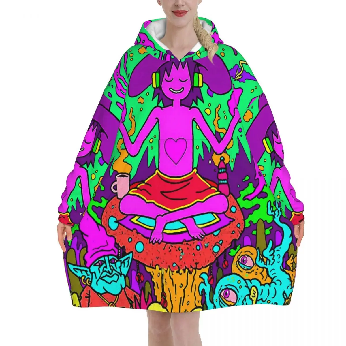 Midnights Gospes Blanket Hoodie Wearable Blanket Oversize with Pocket Warm Sleeping Bag Soft Cozy Onesie