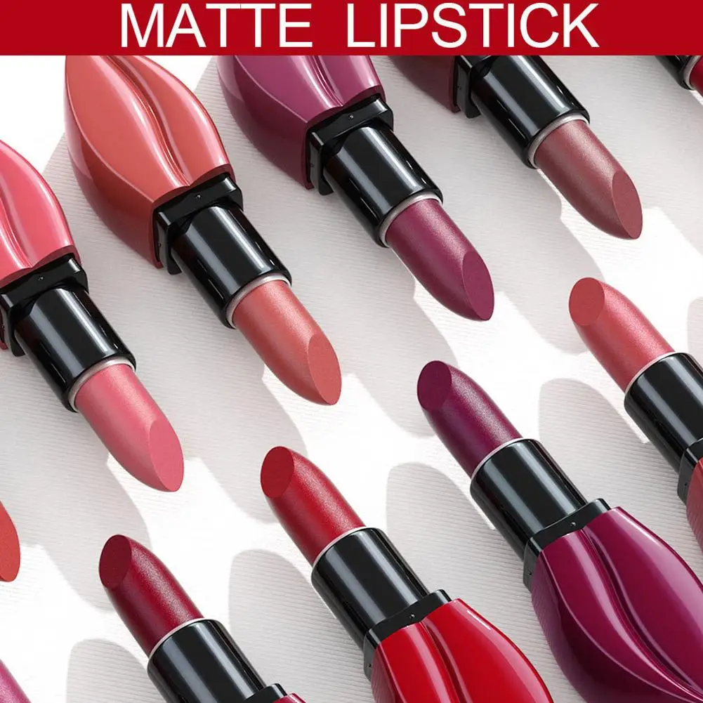 10 Color Lip Shape Matte Lipstick Waterproof Lasting Lasting Cosmetics Nude Lipsticks Wholesale Lip Woman Long Sexy Gloss V O6b3