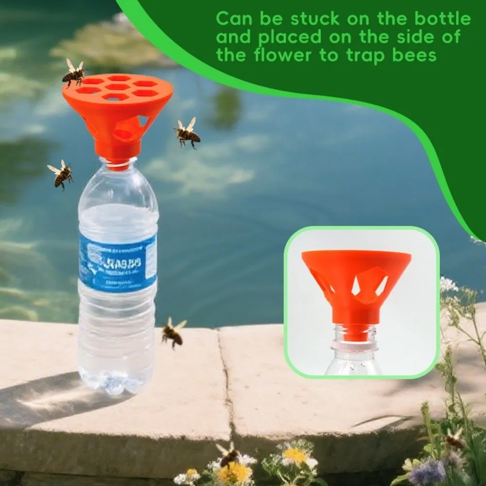

2pcs Insect Control Plastic Bee Catcher Spiral Interface Reusable Fruit Fly Trap Multi Holes Insect Trap Patio