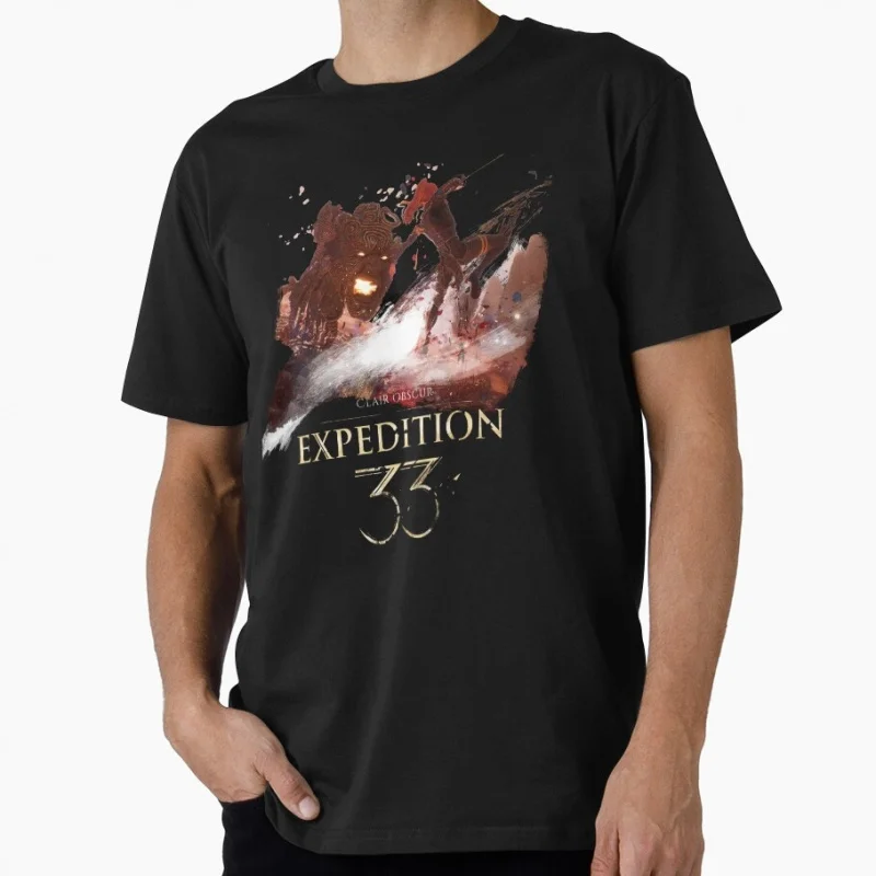 

0409 Clair Obscur Expedition 33 Retro Gift tee for gamer 100% cotton printed Men's Short Sleeve Graphic T-Shirt All size tops