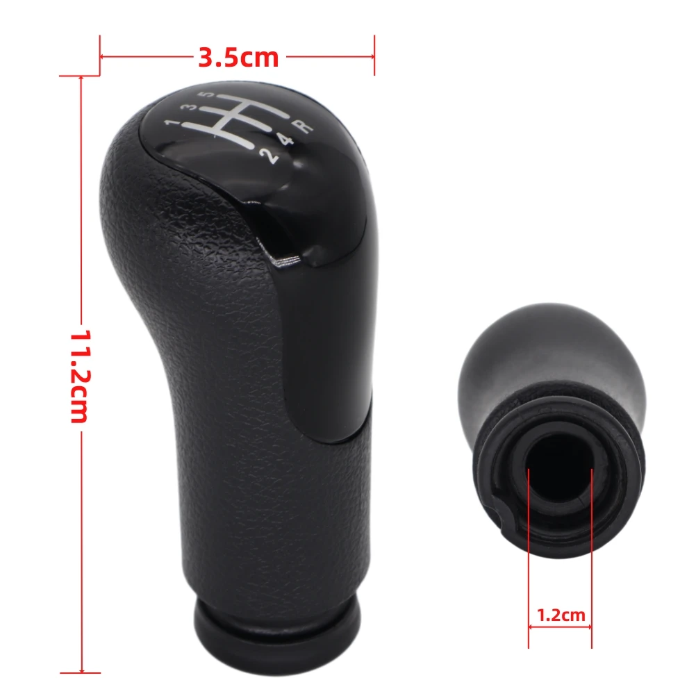 5 Speed Manual Gear Shift Knob Stick Car Gear Shift Knob Replacement Black Plastic For Ford Fiesta Fusion Transit Connect 2002+