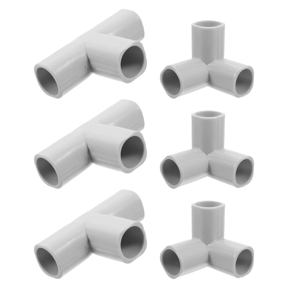 

6 Pcs Indoor Guardrail Accessories Fence Connector 3 Way Plastic Fitting Furniture Storage