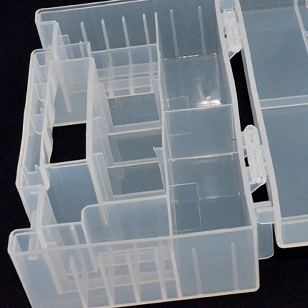 

Storage Box Transparent Compact For Aa Aaa 9V Batteries Organizer Case Pp Plastic Clear Container With Handle