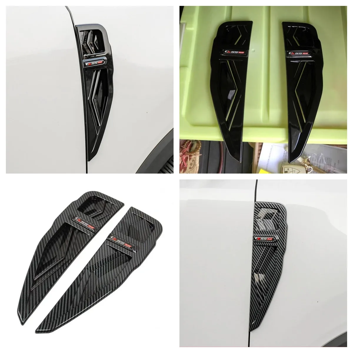 For Changan CS55 Plus 2022 2023 2024 Car Side Wing Fender Cover Door Emblem Badge Stickers Garnish Trims Car Styling Accessories