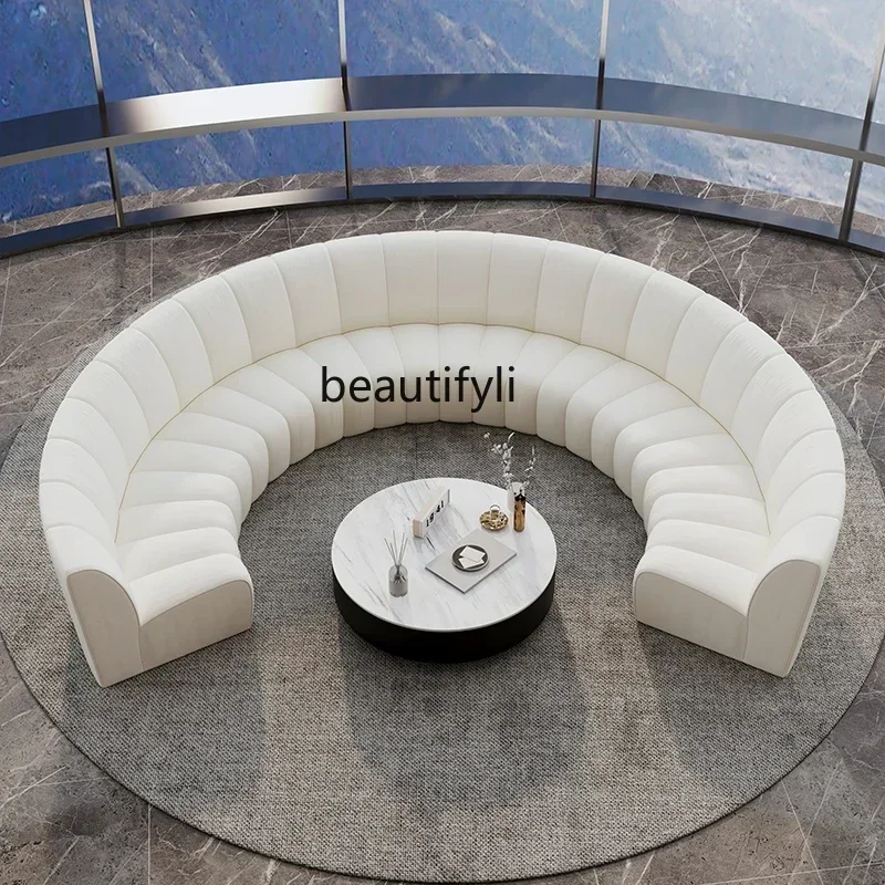 

Arrivals Semicircular arc, sofa commercial reception lounge area, hotel negotiation sales office