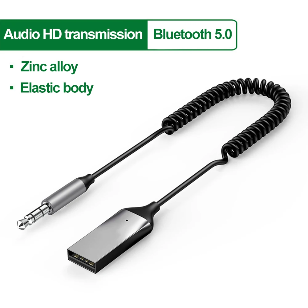 

2 in1 Car Bluetooth Receiver Transmitter Wireless Aux Adapter USB 3.5mm Jack Audio Music Mic Handsfree Adapter for Car Speaker