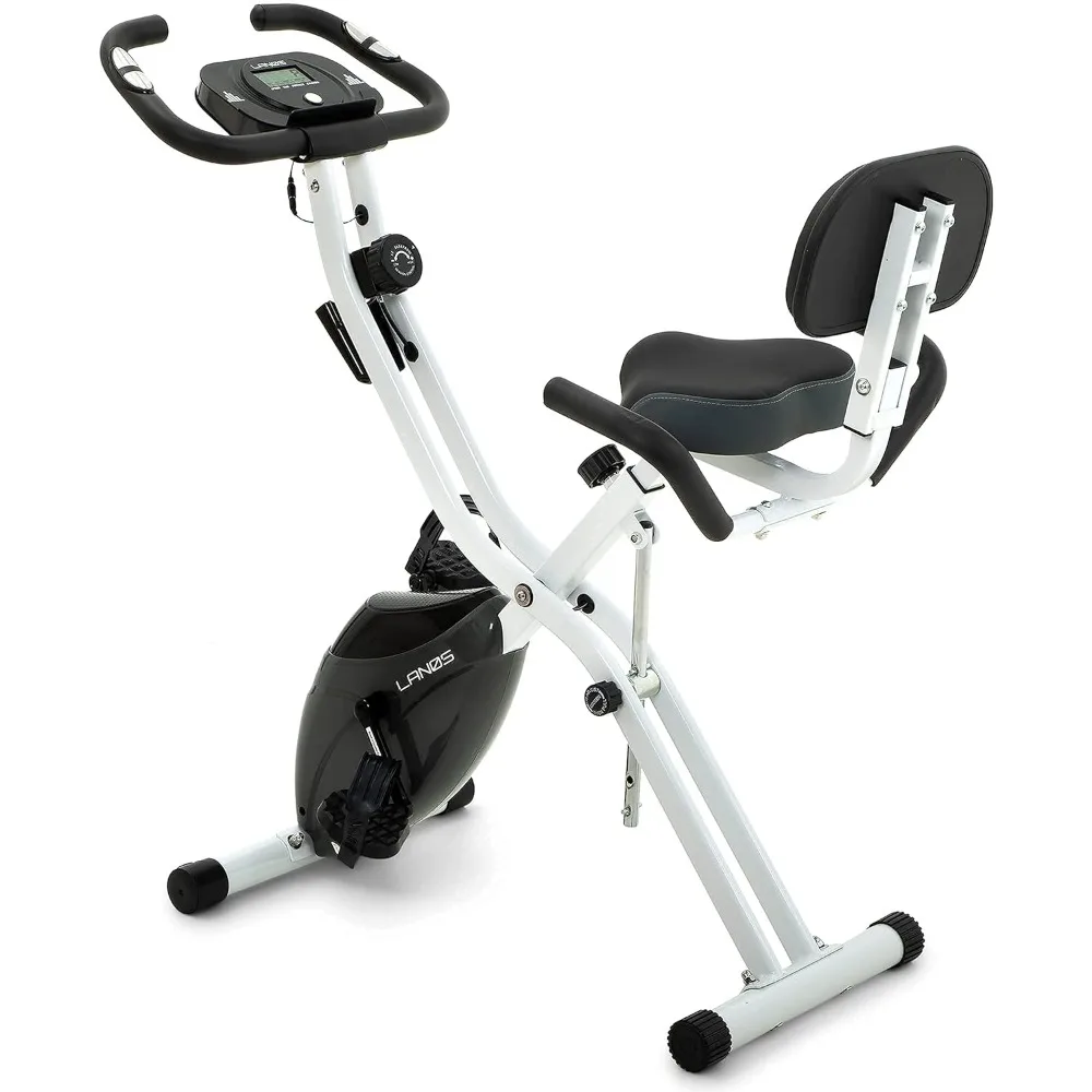 

Workout Bike For Home - 2 In 1 Recumbent Exercise Bike and Upright Indoor Cycling Bike Positions