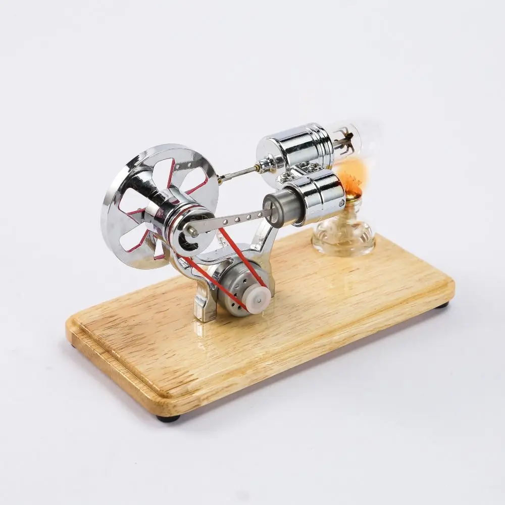 

Colorful LED Stirling Engine Motor Model Zinc alloy Teaching Kit Science Experiment DIY Technology Inventions