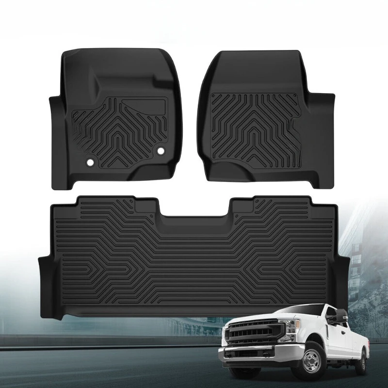 Fit For 17-24 Ford F-250/350/450/550 Super Duty Crew Cab TPE Floor Mats Liners United States