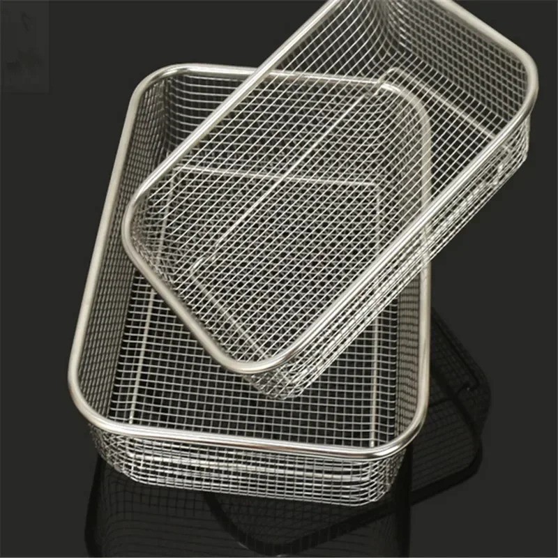 square thick Stainless Steel Rectangle Vegetable Fruit Washing Kitchen Utensil Colander Kitchen Sink Wash Basket For The Kitchen