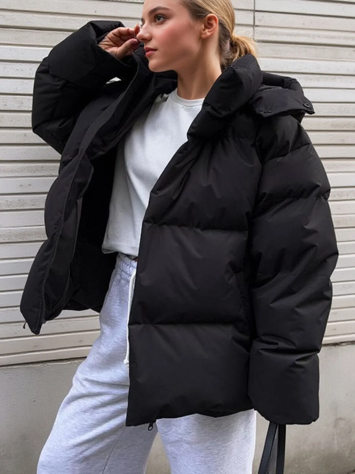 Jaet in cotone da donna allentato Autunno Inverno Casual Street Sle Long Sve Lunghezza regolare Capispalla Faionable e confortevole