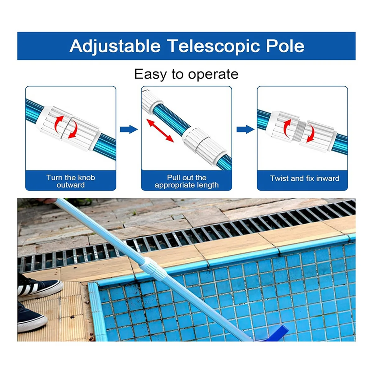 2 stuks zwembad telescopische pole cam lock vervanging 2 stuks, EZ lock cam voor telescopische zwembadstokken