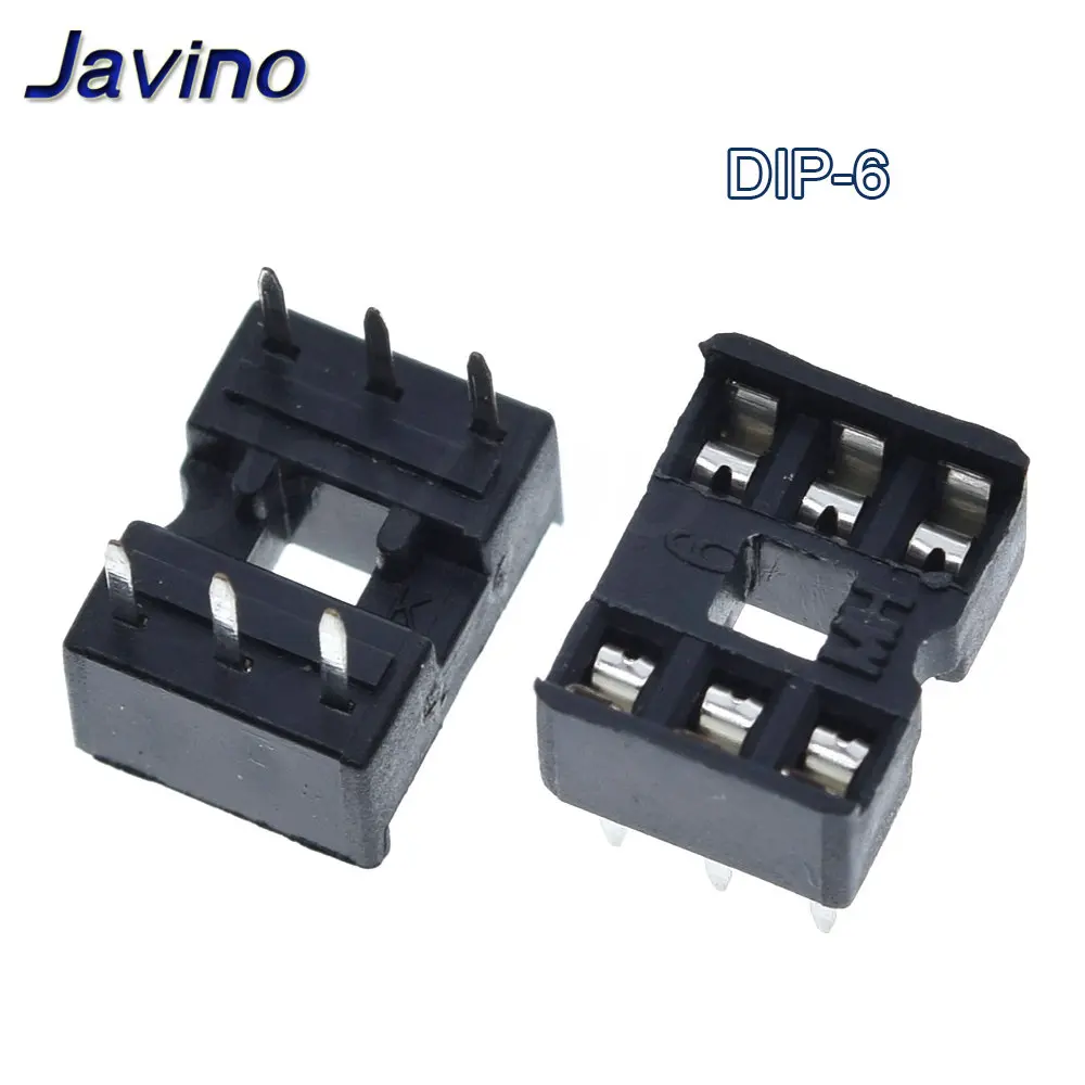 10PCS IC Sockets DIP6 DIP8 DIP14 DIP16 DIP18 DIP20 DIP28 DIP40 pins Connector DIP Socket 6 8 14 16 18 20 24 28 40 pin