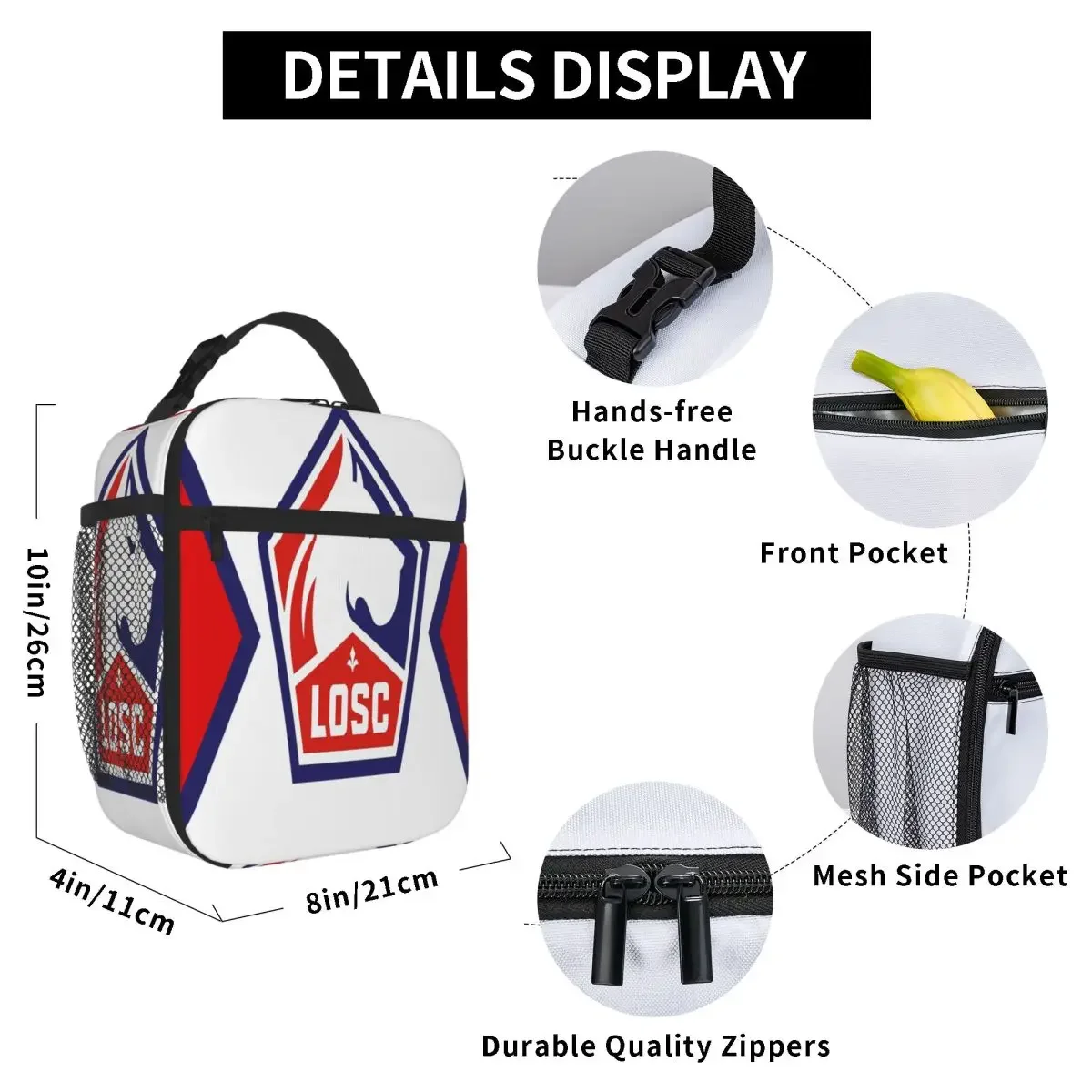 Hot Sale Football Losc Large Capacity Insulated Snack Tote Classroom Meal Thermal Tote