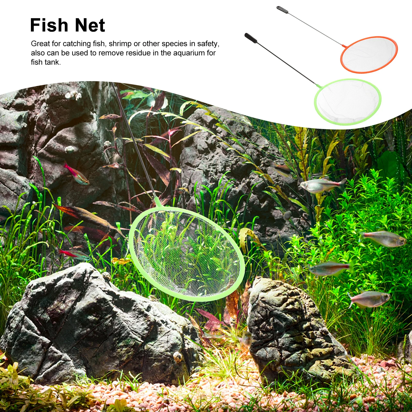 

20 pcs Fish Tank Net Firm Mesh Long Term Use Safe Catching Aquarium Fishing Net Ideal Family Use