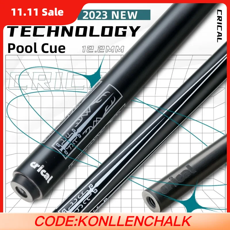 

CRICAL Carbon Fiber Pool Cue Stick 58" Billiard Cue Sticks Professional Low Deflection Pool Sticks with 3/8 * 8 Pin Joint