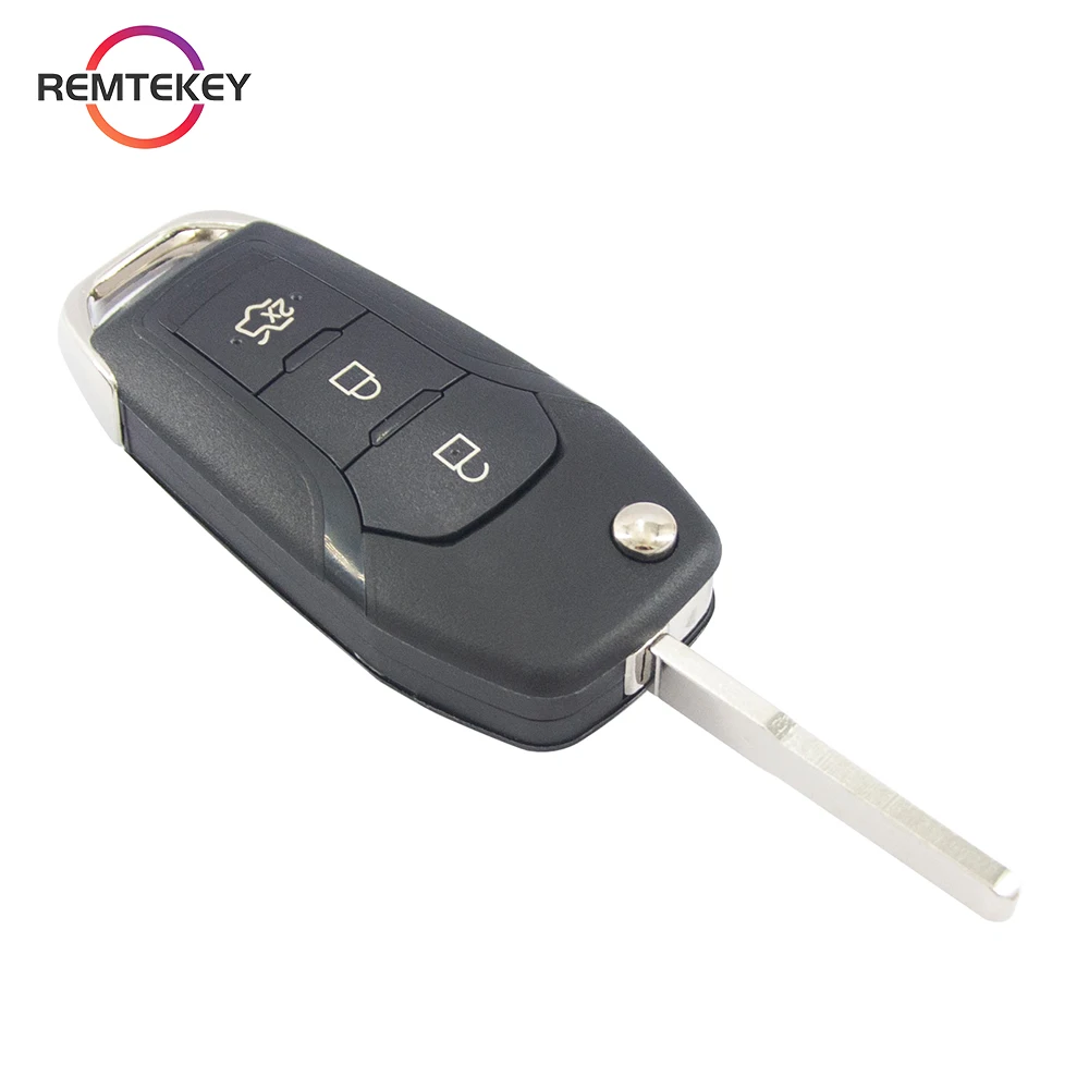 REMTEKEY Kunci Pintar Flip Remote Control ID49 315/433/868/902MHz untuk Ford F150 Ranger 2015 - 2018 Escort Fusion 2013-2016