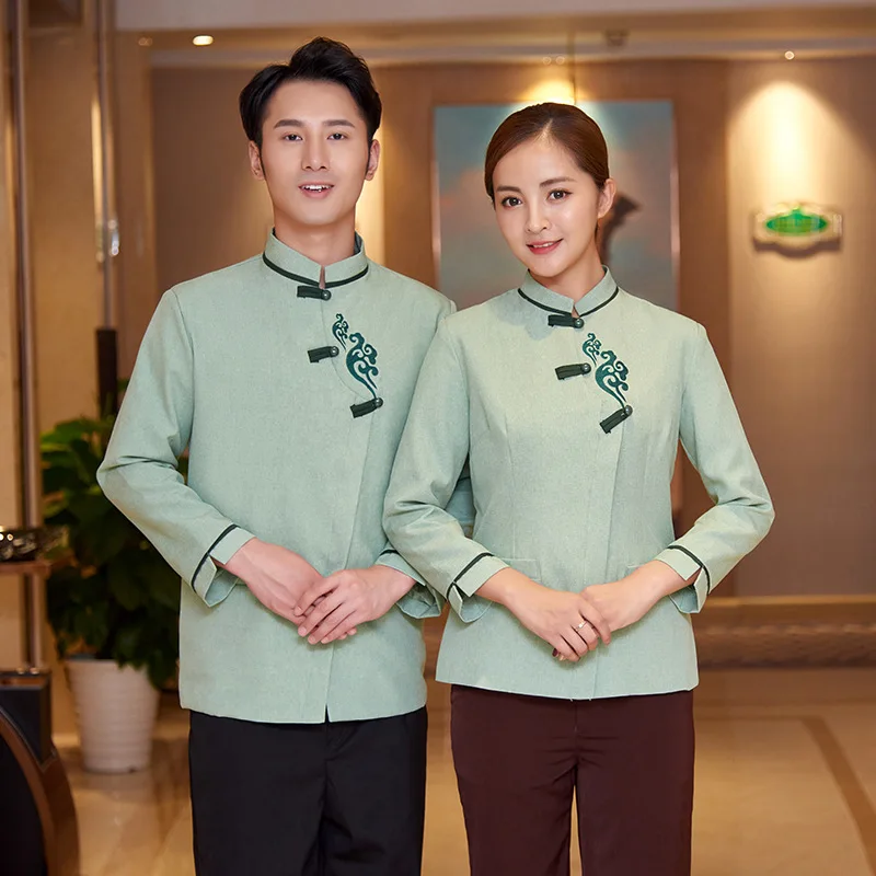 

Long Sleeve Cleaning Service Uniform for Autumn and WinterPAHotel Housekeeping Uniform for Hotel Room Cleaning Staff, Property M