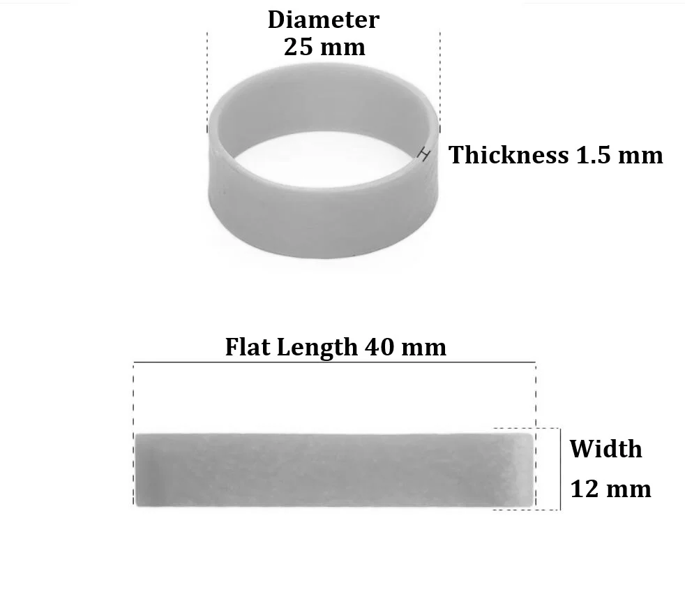 Kleine Witte Brede Elastiekjes Elastische Verpakking Stropdas Voor Verpakking-Diameter 2.5Cm