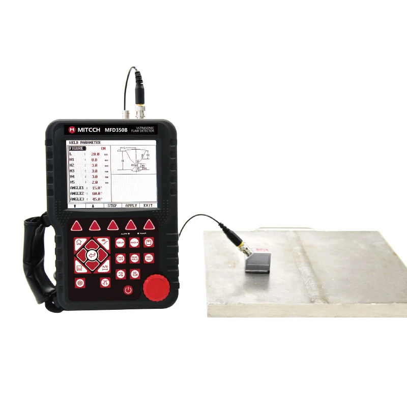 MITCCH MFD350B Portable Digital Ultrasonic Flaw Detector Measuring Range 0~ 6000mm With Protective Cover And 6 Probes