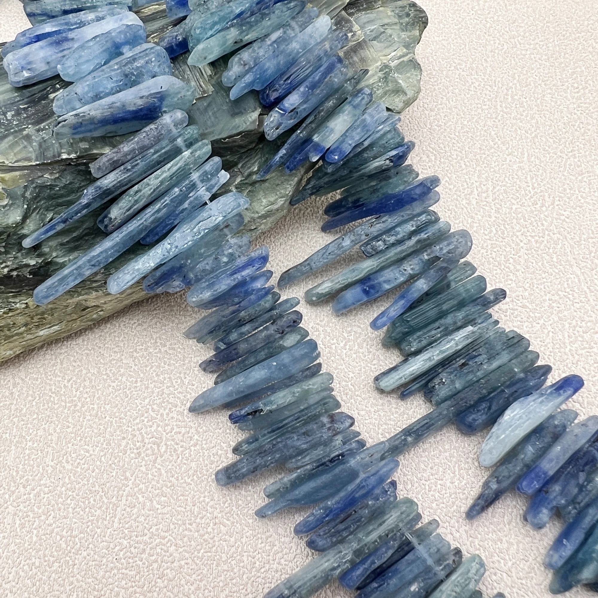 Rough Natural Stone Kyanite Quartz Stick Beads For DIY Jewelry Making MY231142