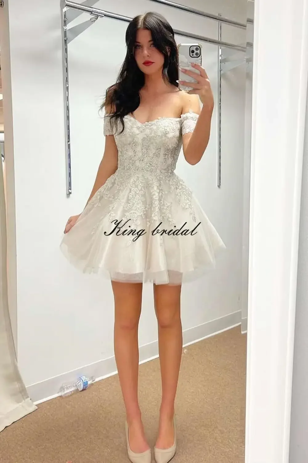 تول الباردة الكتف حفلة موسيقية رسمية كوكتيل ثوب النادي فساتين جميلة الدانتيل زين فساتين العودة للوطن قصيرة للمراهقين بريق #3