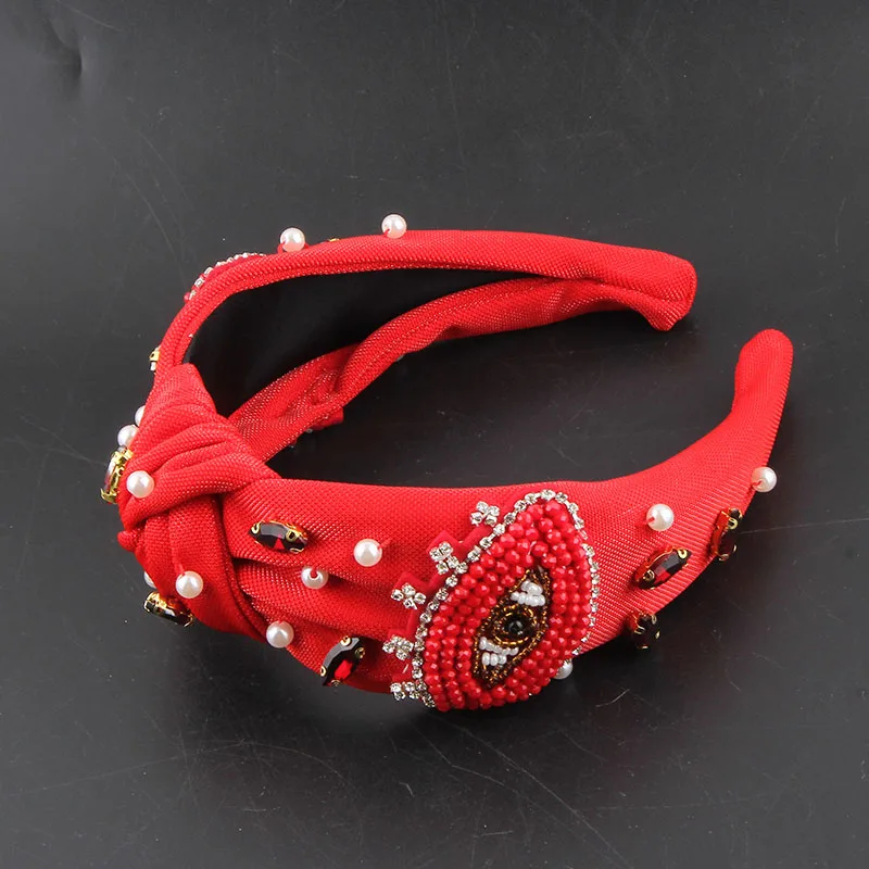 Bohemia Cowboy Knot Crystal Bear Hairband Luxury Rhinestone Diamante Colorful Headband Party Wedding Female Hair Accessories 157