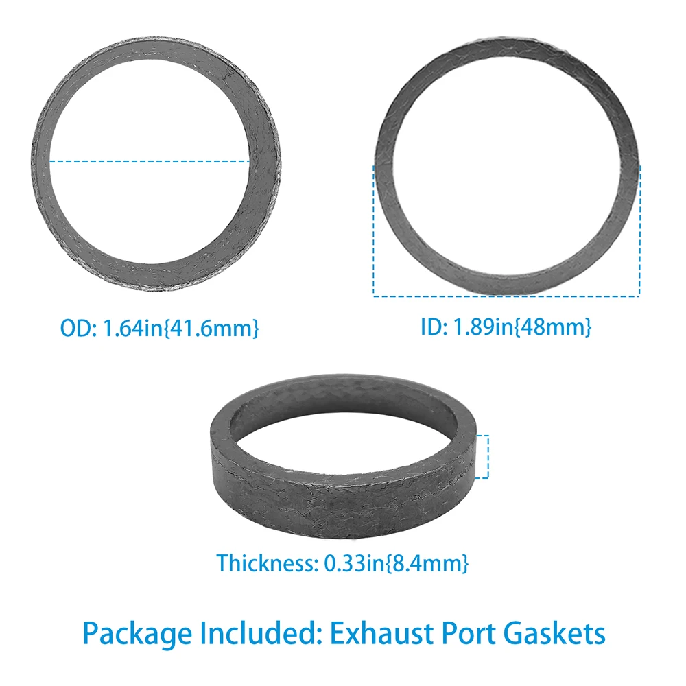 Exhaust Port Gaskets For Harley Big Twin Softail Dyna Touring Sportster 1984-2020 2021 2022 2023 2024