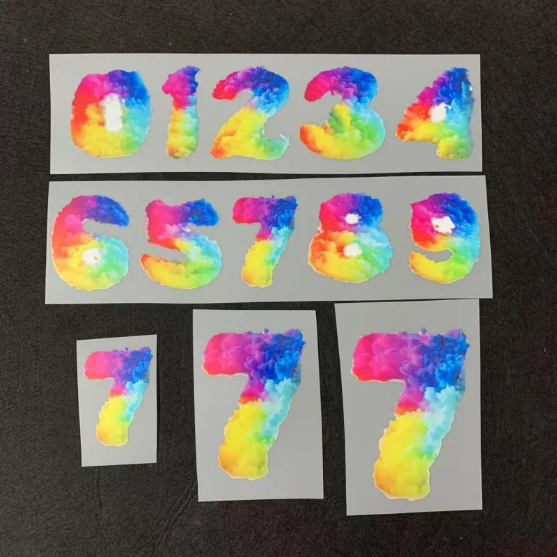 Car Racing Numbers Sticker Reflective Waterproof Motorcycle Head Decorative Shielding Scratches Stickers 0123456789 Decal Refit